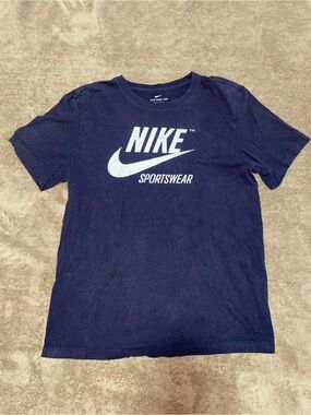 Nike Navy Blue The Nike Tee with White Swoosh
